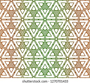 Green, brown color vector cover in geometric style. Seamless pattern. Modern template for page, background, banner.