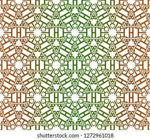 Green, brown color vector cover in geometric style. Seamless pattern. Modern template for page, background, banner.