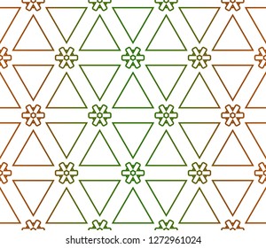 Green, brown color vector cover in geometric style. Seamless pattern. Modern template for page, background, banner.