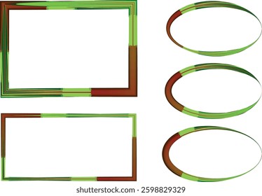 green brown colorful pattern abstract borders collection