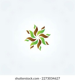 green and brown flower like illustration from leaves