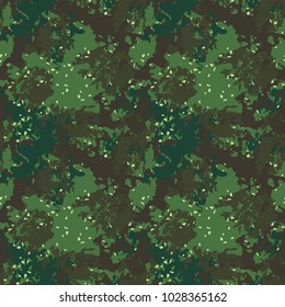 Green and brown forest or urban camouflage is a colorful seamless pattern that can be used as a camo print for clothing and background and backdrop or computer wallpaper