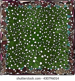 Green brown hexagon beautiful background