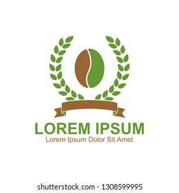 Green and brown leaf logos