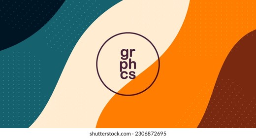 Green, brown and orange wave. Abstract paper cut. Abstract colorful waves. Wavy banners. Color geometric design. Wave papercut. Eps10 Vector illustration