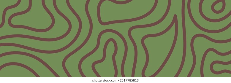 A green and brown patterned topographic style background
