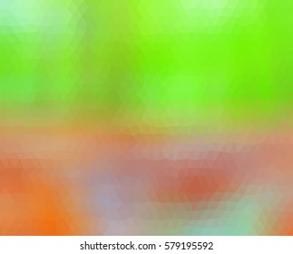Green and brown polygonal illustration with triangle. Geometric background.