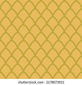 green and brown repetitive background with grid and dots. vector seamless pattern. fabric swatch. wrapping paper. continuous design template for textile, home decor, apparel, cloth. color illustration