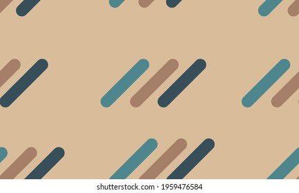 Green brown seamless horizontal lines on yellow background. for fabric and various floors