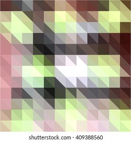 Green brown triangle grid abstract background