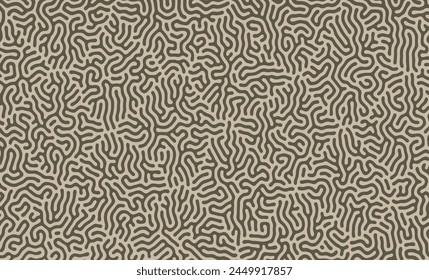 Green and Brown turing lines organic shape patterns background design