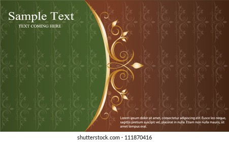 Green and Brown Vintage Background