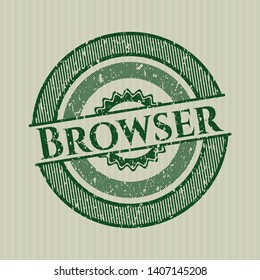 Green Browser distressed rubber grunge stamp