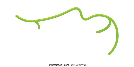 Green Brunch plant flat illustration