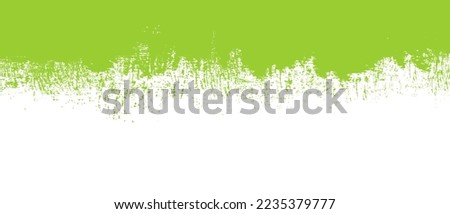 Green brush stroke background. Green ink splash on backdrop. Brush background for wallpaper, paint splatter template, dirt banner, watercolor design, dirty texture. Trendy brush background, vector