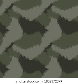 Green Brush Stroke Camouflage abstract seamless pattern background suitable for fashion textiles, graphics