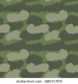 Green Brush Stroke Camouflage abstract seamless pattern background suitable for fashion textiles, graphics