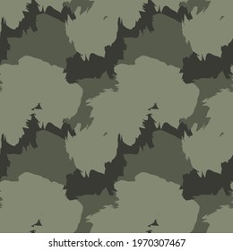 Green Brush Stroke Camouflage abstract seamless pattern background suitable for fashion textiles, graphics