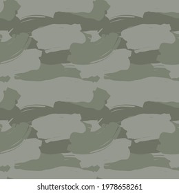 Green Brush Stroke Camouflage abstract seamless pattern background suitable for fashion textiles, graphics