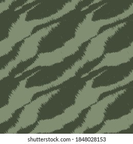 Green Brush stroke fur pattern design for fashion prints, homeware, graphics, backgrounds