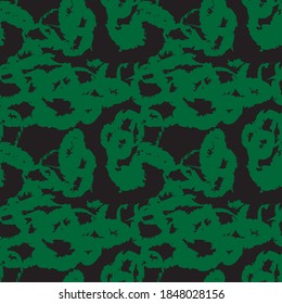 Green Brush stroke fur pattern design for fashion prints, homeware, graphics, backgrounds