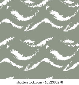 Green Brush stroke fur pattern design for fashion prints, homeware, graphics, backgrounds