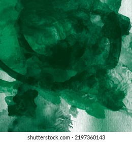 Papel pintado de gouache de pincel verde