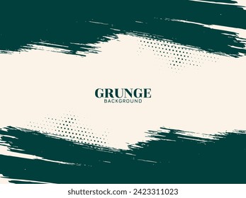 Green brush stroke grunge texture rough background design vector