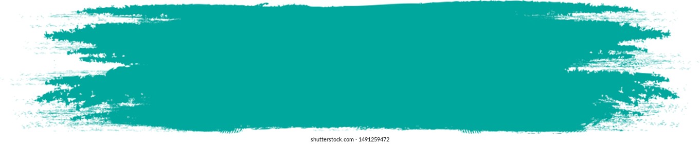 Green brush stroke isolated on white background. Brush stroke for green ink paint, grunge backdrop, dirt banner, watercolor design and dirty texture. Creative art concept, vector illustration