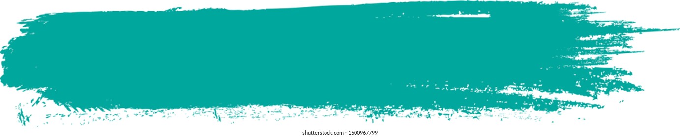 Green brush stroke isolated on white background. Brush stroke for green ink paint, grunge backdrop, dirt banner, watercolor design and dirty texture. Creative art concept. vector illustration.