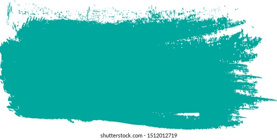 Green brush stroke isolated on white background. Brush stroke for green ink paint, grunge backdrop, dirt banner, watercolor design and dirty texture. Creative art concept. vector illustration