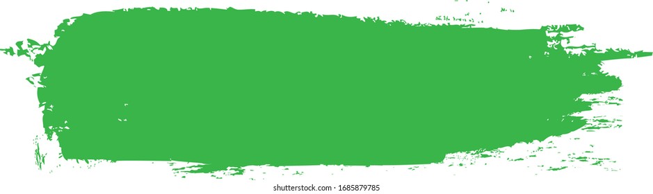 Green brush stroke isolated on white background. Trendy brush stroke for green ink paint, grunge backdrop, dirt banner, watercolor design and dirty texture. Brush stroke vector illustration