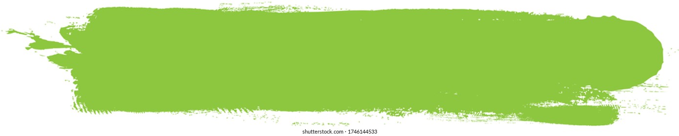 Golpe de pincel verde aislado sobre fondo blanco. Pinza de pincel de moda para pintura de tinta verde, fondo de fondo de grunge, banner de suciedad, diseño de acuarela y textura sucia. Ilustración vectorial de pincel