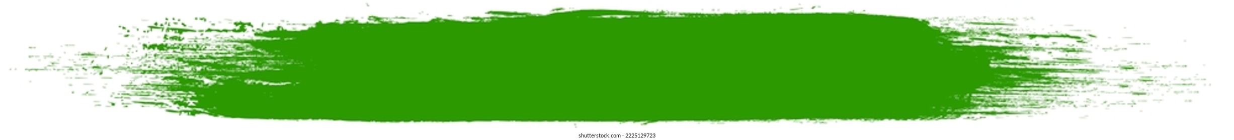 Green brush stroke isolated on background. Paint brush stroke vector for green ink paint, grunge design element, dirt banner, watercolor design, dirty texture. Trendy brush stroke, vector illustration