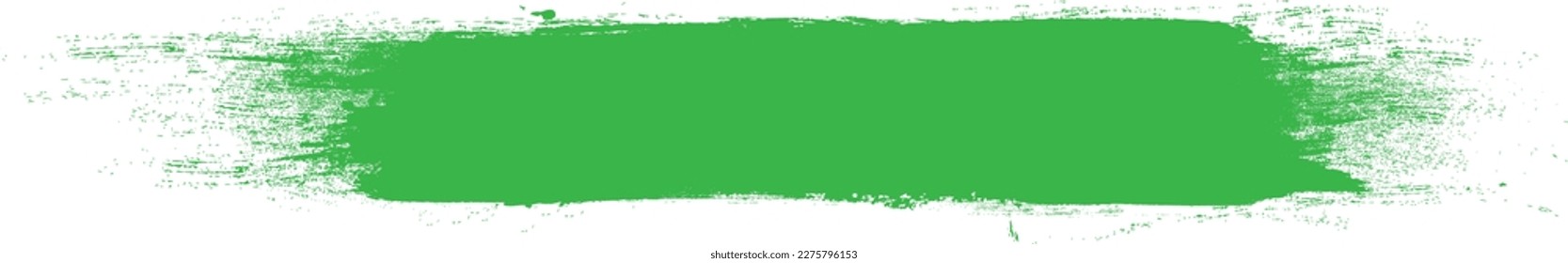 Golpe de pincel verde aislado en el fondo. Vector de trazo de pincel para pintura de tinta, elemento de diseño de grunge, banner de suciedad, diseño de acuarela, textura sucia. Icono de pincel de moda, ilustración vectorial