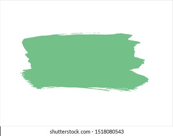green brush stroke paint background vector design