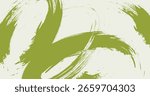 Green brush stroke texture, hand drawn abstract brushes background