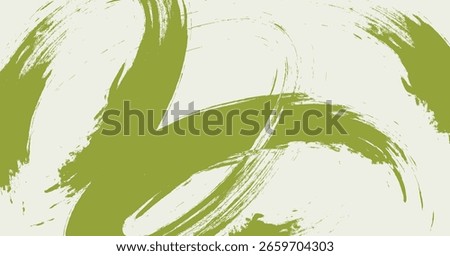 Green brush stroke texture, hand drawn abstract brushes background