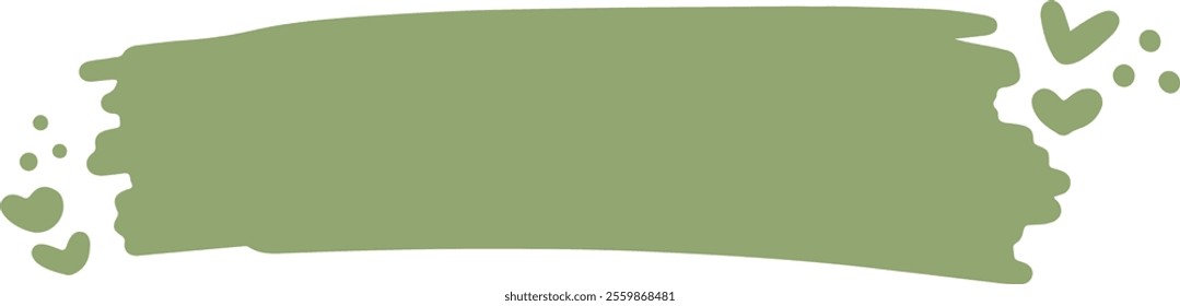 Green brush stroke title text background space illustration
