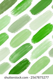 Green brush strokes, textured background, abstract design, artistic pattern, nature-inspired colors, modern decor.