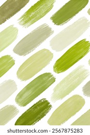 Green brush strokes, textured background, abstract design, nature-inspired palette, artistic wallpaper, modern decor.