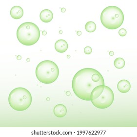 green bubble background and soap background vector picture