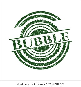 Green Bubble distressed rubber grunge texture seal