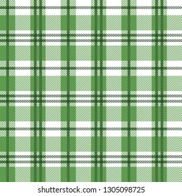Green Buffalo Plaid Seamless Pattern - Classic buffalo plaid pattern design