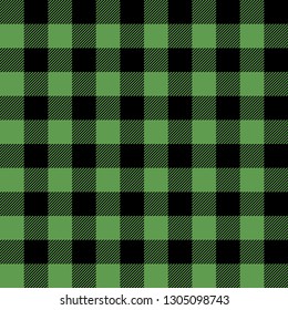 Green Buffalo Plaid Seamless Pattern - Classic buffalo plaid pattern design