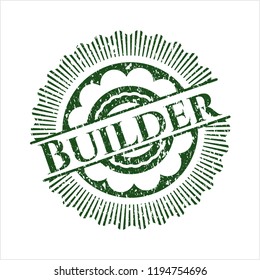 Green Builder rubber stamp