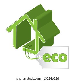 Green building concept, vector illustration
