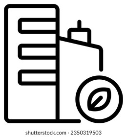 Green Building Icon can be used for web, app, infographic, etc