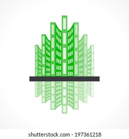 green building icon design concept vector