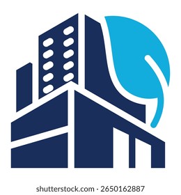 Green Building Icon Element For Design